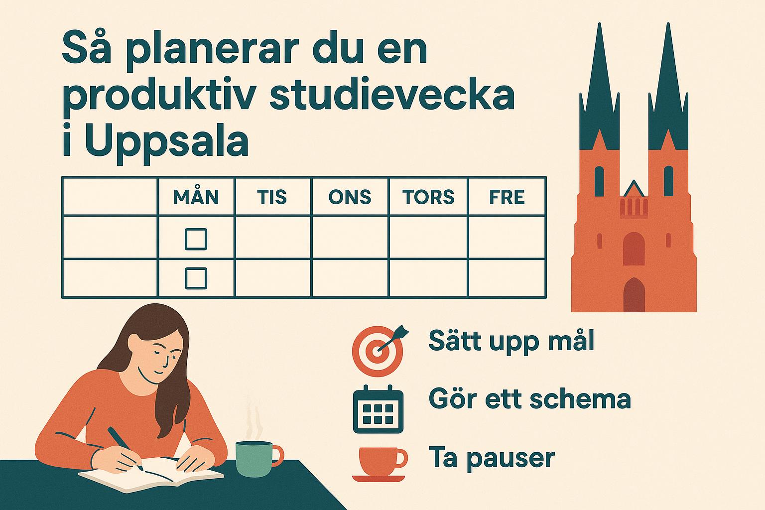 Så planerar du en produktiv studievecka i Uppsala