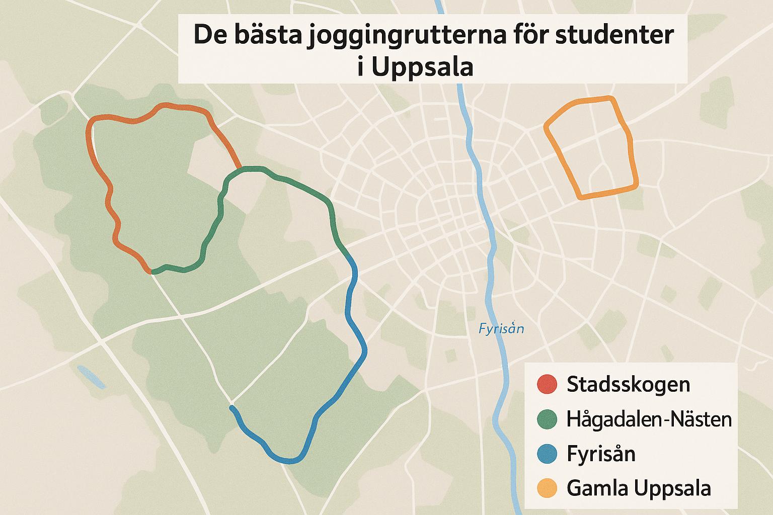 De bästa joggingrutterna för studenter i Uppsala