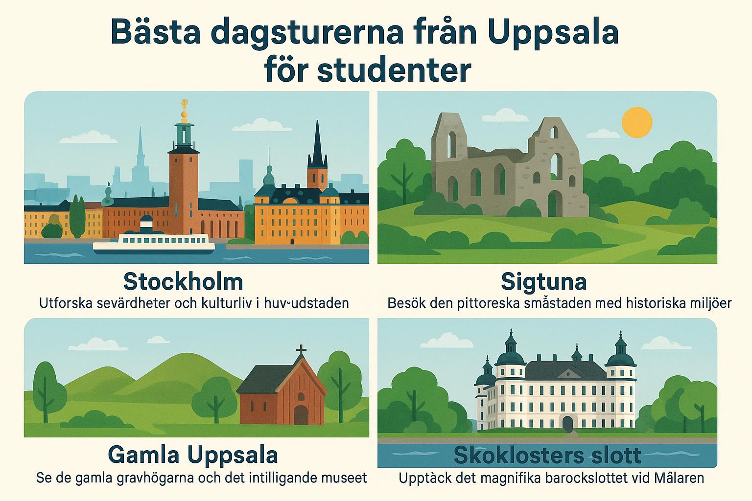 Bästa dagsturerna från Uppsala för studenter